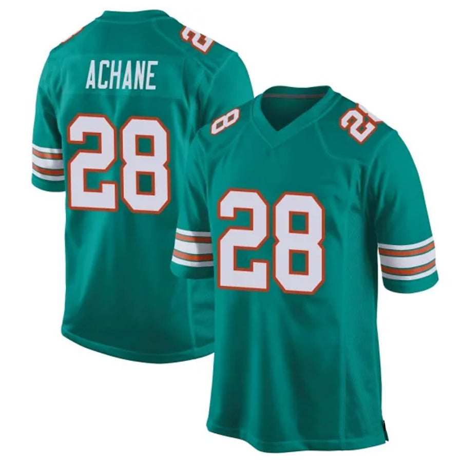M.Dolphins #28 De¡¯Von Achane Player Green Alternate Game Football Jerseys