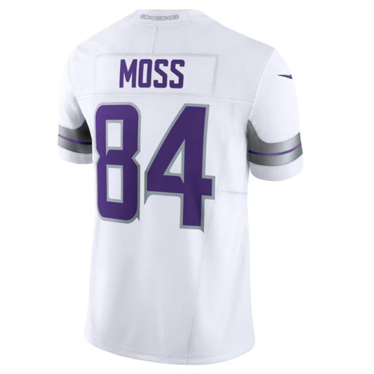 #84 Randy Moss Player MN.Vikings White Vapor F.U.S.E. Retired Limited Football Jerseys