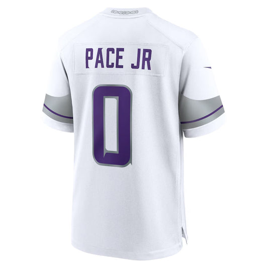 MN.Vikings #0 Ivan Pace Jr Player White Alternate Game Football Jerseys