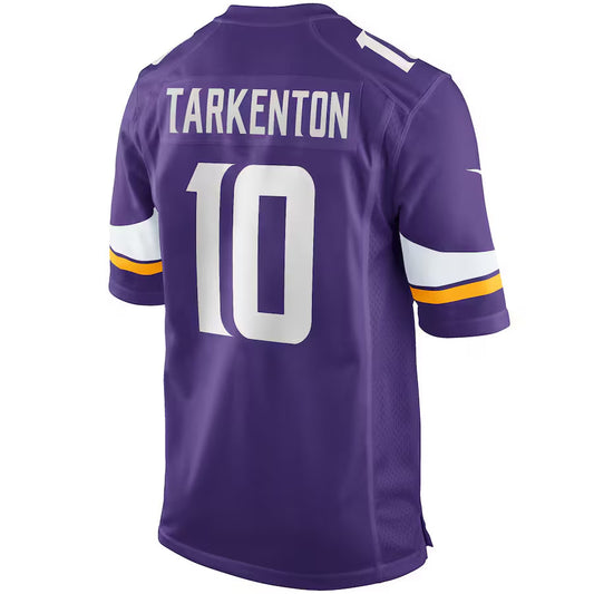 MN.Vikings #10 Fran Tarkenton Player Purple Home Game Football Jerseys