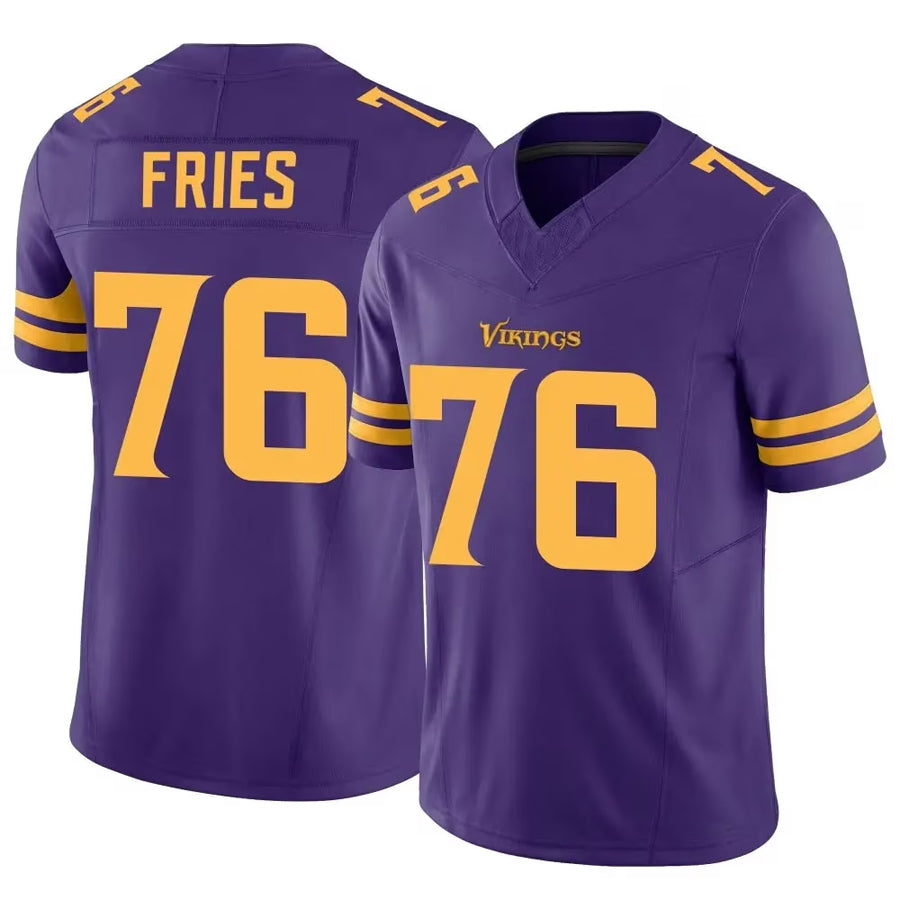 MN.Vikings #76 Will Fries Player Purple Vapor F.U.S.E. Limited Football Jerseys