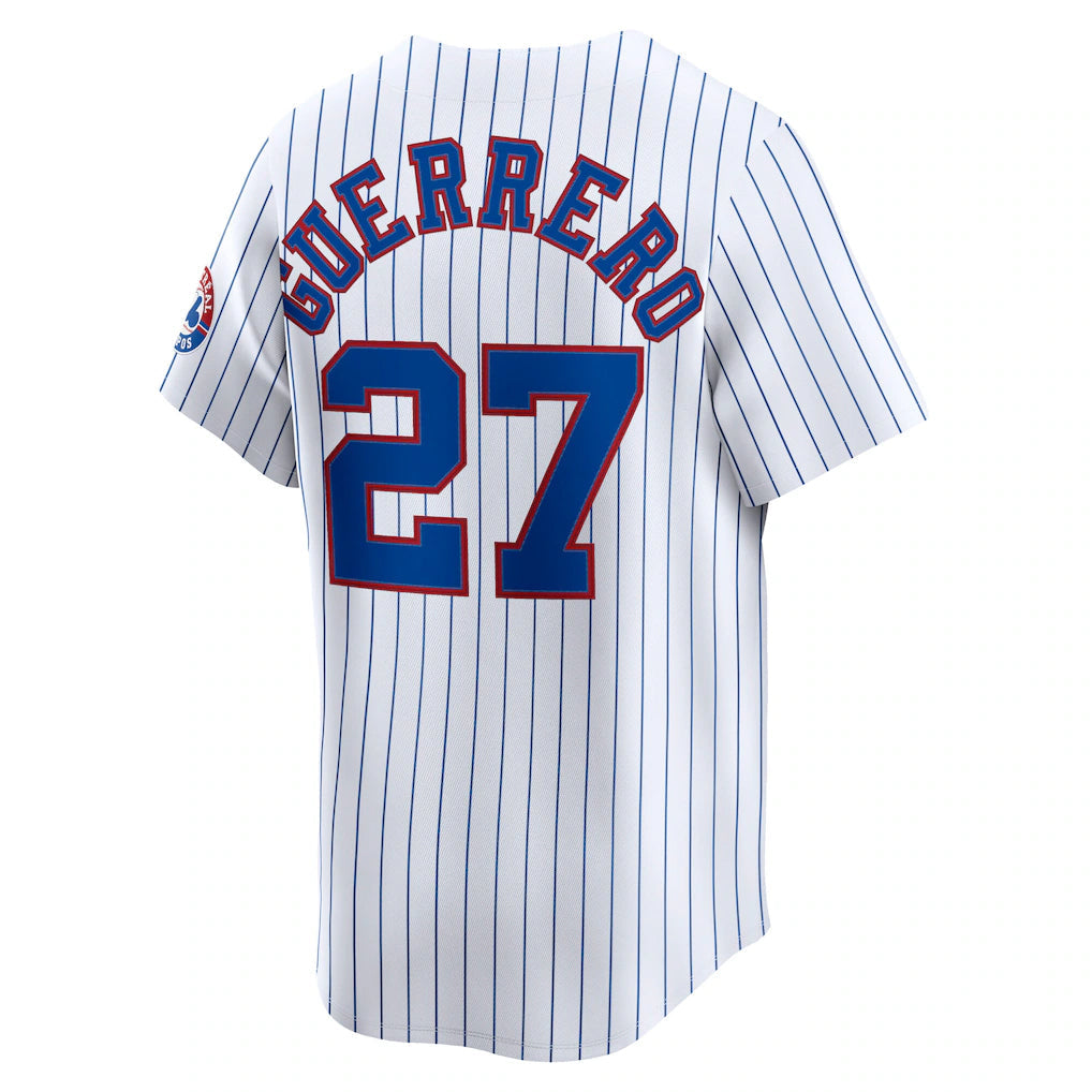 Montreal Expos #27 Vladimir Guerrero Player White Throwback Cooperstown Collection Limited Baseball Jerseys