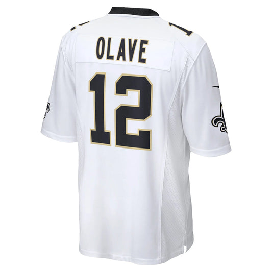NO.Saints #12 Chris Olave Player White Home Game Football Jerseys