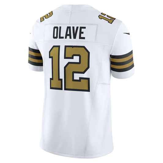 NO.Saints #12 Chris Olave Player White Vapor Limited Football Jerseys