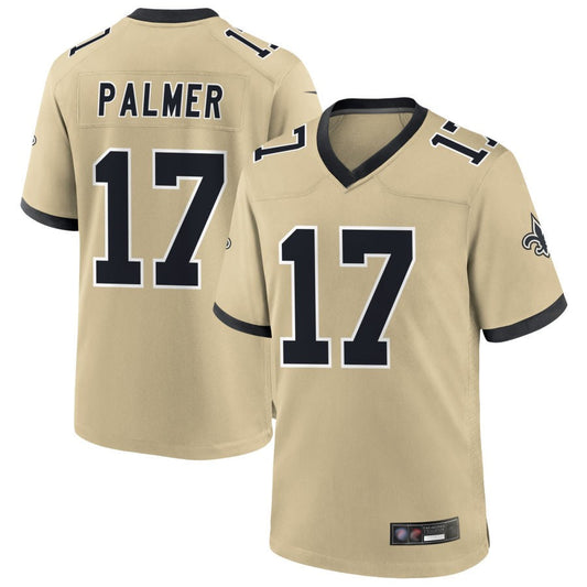 NO.Saints #17 Trey Palmer Player Gold Alternate Game Football Jerseys
