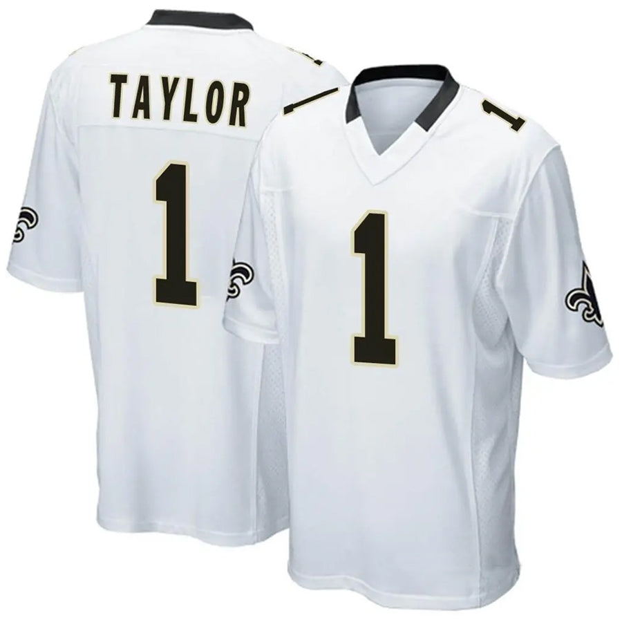 NO.Saints #1 Alontae Taylor Player White Home Game Football Jerseys