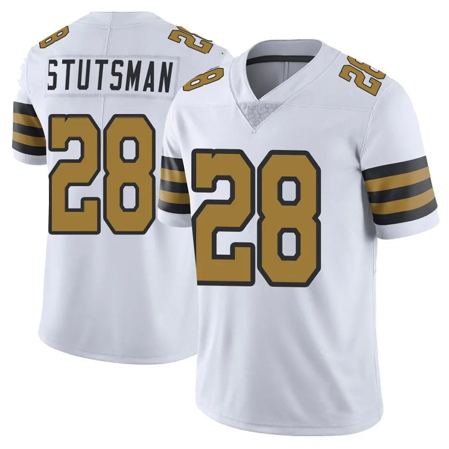 NO.Saints #28 Danny Stutsman Player White Alternate Vapor Limited Football Jerseys
