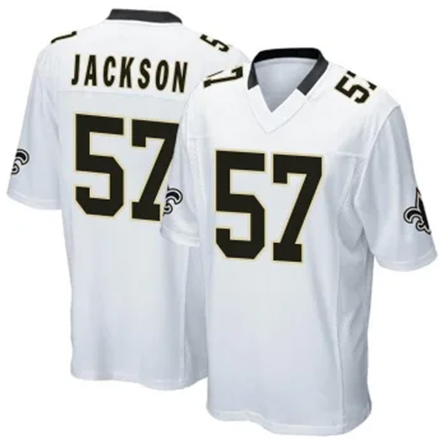 NO.Saints #57 Rickey Jackson White Home Game Football Jerseys
