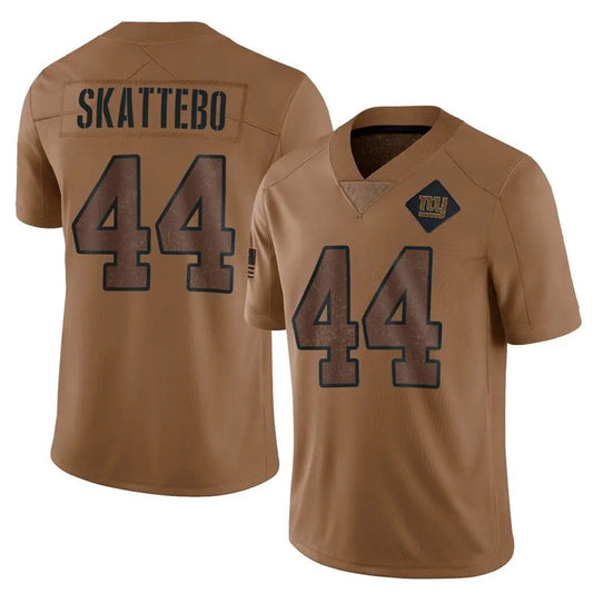 NY.Giants #44 Cam Skattebo Player Brown Salute To Service Limited Football Jerseys