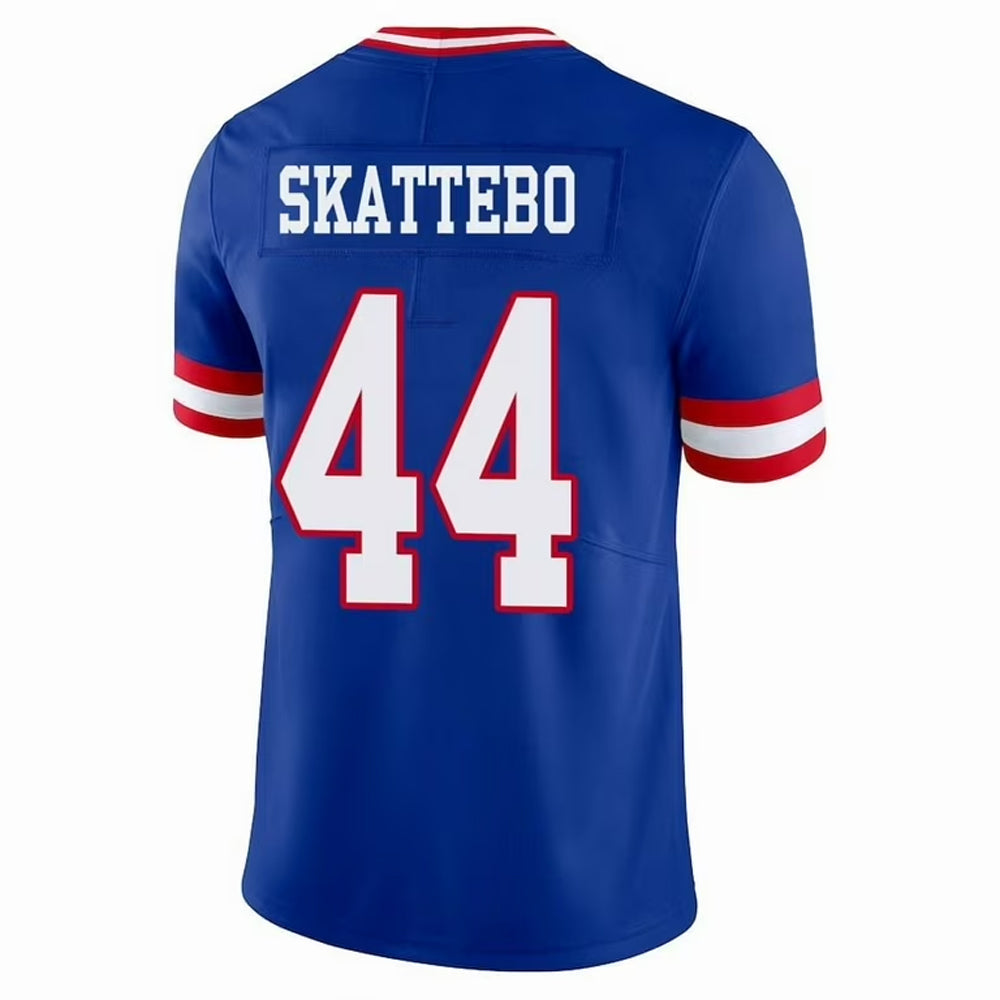 NY.Giants #44 Cam Skattebo Player Royal Throwback Vapor Limited Football Jerseys