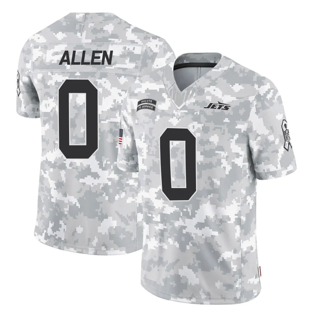 NY.Jets #0 Braelon Allen Player Arctic Camo Salute to Service Limited Football Jerseys