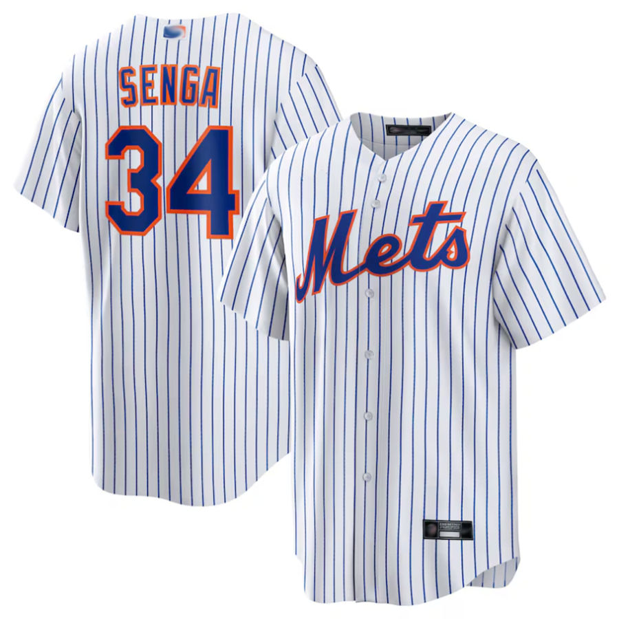NY.Mets #34 Kodai Senga Player White Home Replica Baseball Jerseys