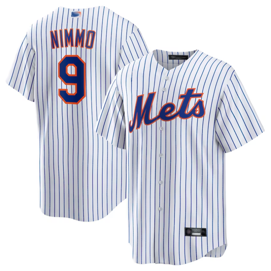 NY.Mets #9 Brandon Nimmo Player White Home Replica Baseball Jerseys