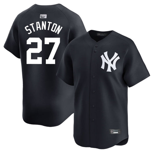 NY.Yankees #27 Giancarlo Stanton Black Home Limited Baseball Jerseys