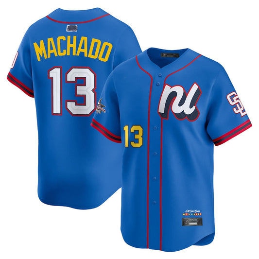 National League #13 Manny Machado Player Blue All-Star Edition Limited Baseball Jerseys