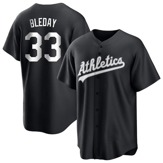 O.Athletics #33 JJ Bleday Player Black Replica Baseball Jerseys