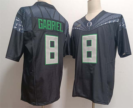 O.Ducks #8 Dillon Gabriel Player Black 2024 F.U.S.E. Stitched American College Jerseys