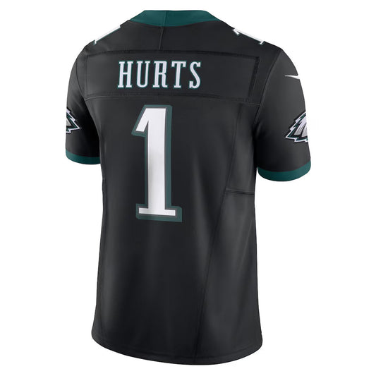 P.Eagles #1 Jalen Hurts Player Limited Black Vapor F.U.S.E. Football Jerseys