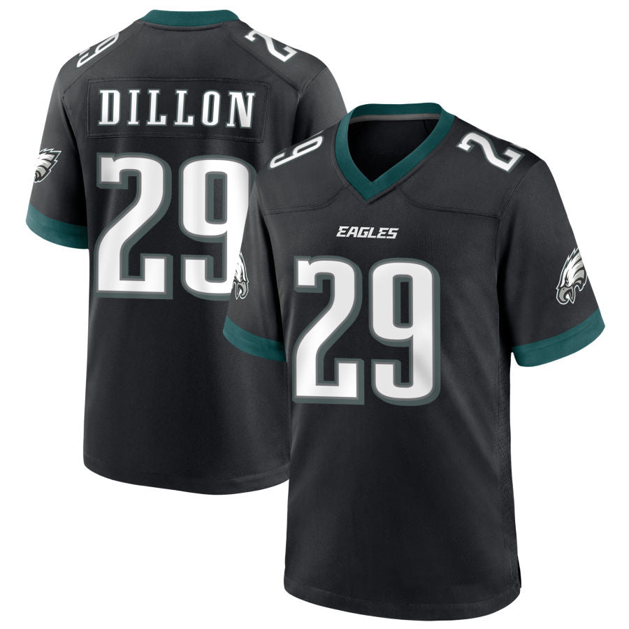 P.Eagles #29 AJ Dillon Player Black Alternate Game Football Jerseys