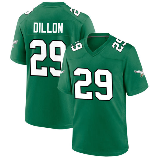 P.Eagles #29 AJ Dillon Player  Kelly Green Home Game Football Jerseys