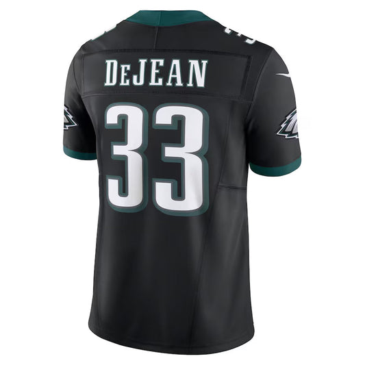 P.Eagles #33 Cooper DeJean Player Black Vapor F.U.S.E. Limited Football Jerseys