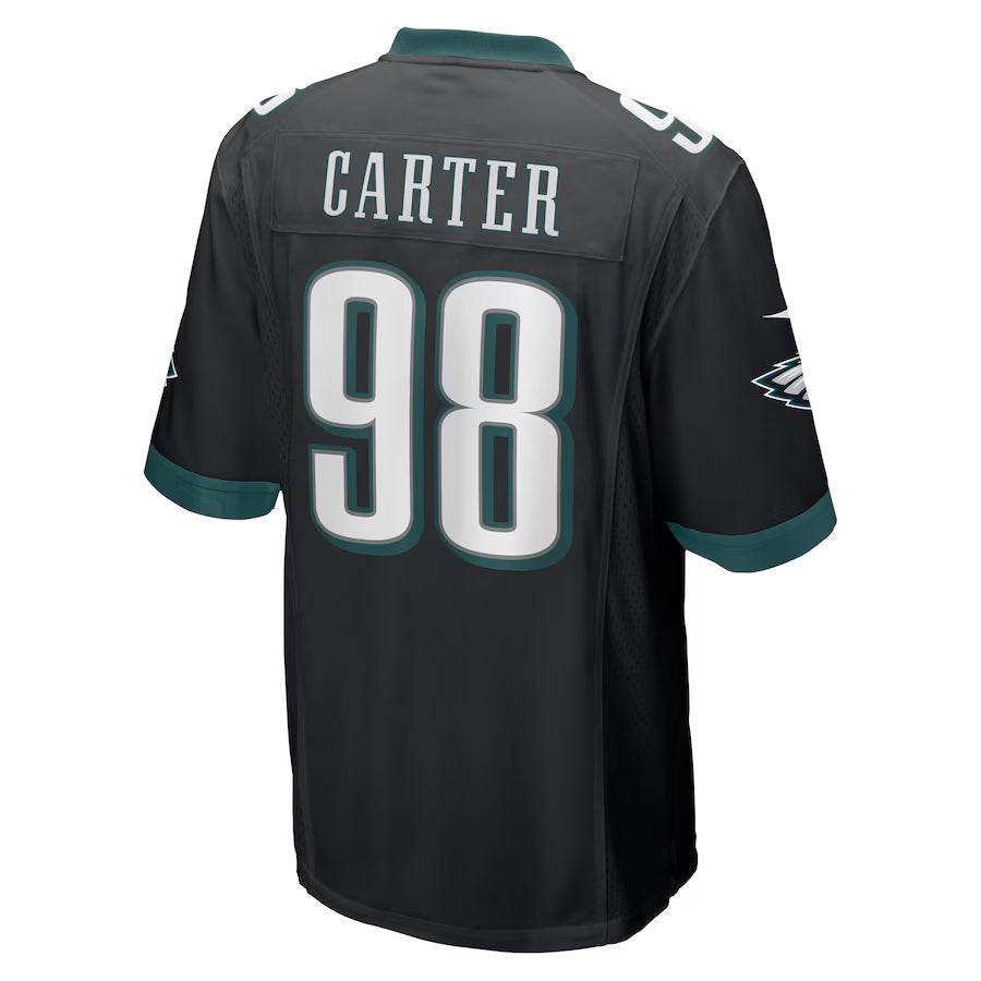 P.Eagles #98 Jalen Carter Player Black Alternate Game Football Jerseys