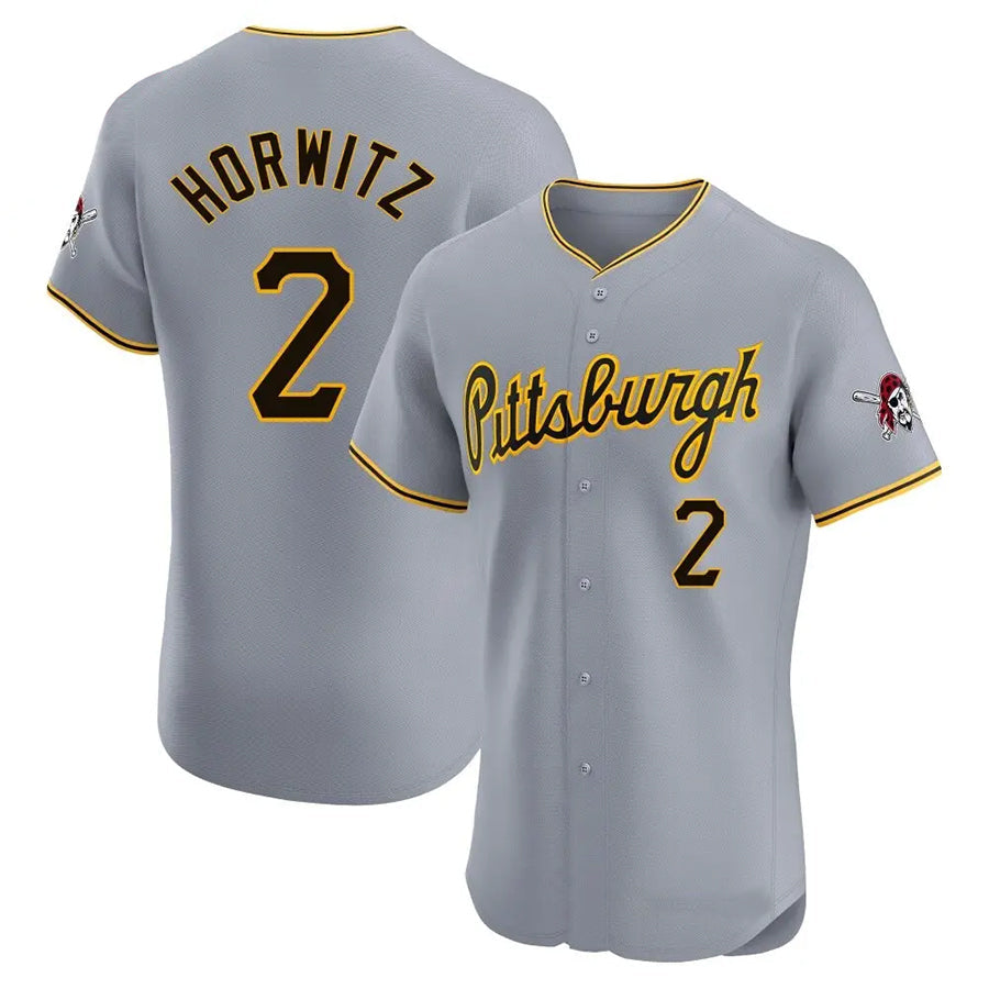 P.Pirates #2 Spencer Horwitz Player Gray Limited Elite Baseball Jerseys