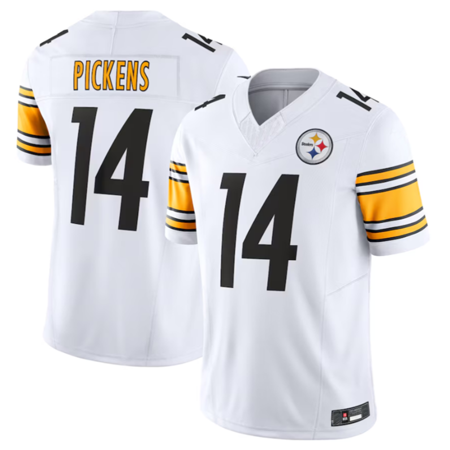 #14 George Pickens P.Steelers White Vapor F.U.S.E. Limited Football Jerseys