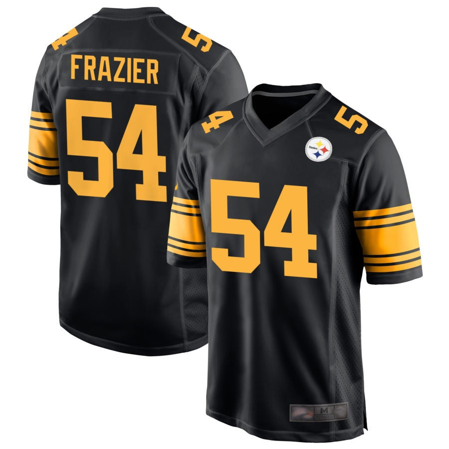 P.Steelers #54 Zach Frazier Player Black Alternate Game Football Jerseys