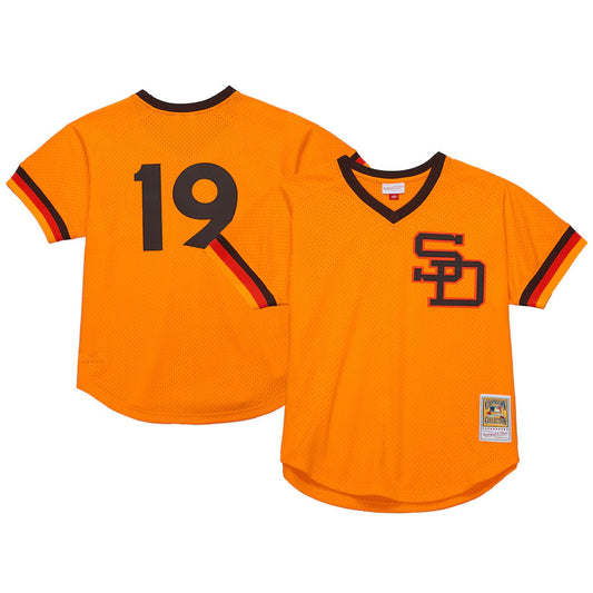 S.Diego Padres #19 Tony Gwynn Mitchell & Ness Gold 1982 Authentic Cooperstown Collection Baseball Jerseys