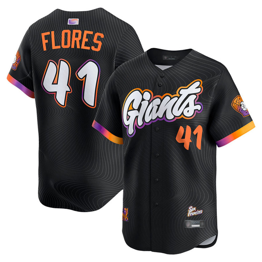 S.Francisco Giants #41 Wilmer Flores Playre City Connect Limited Baseball Jerseys