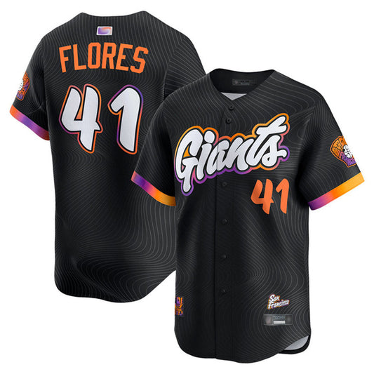 S.Francisco Giants #41 Wilmer Flores Playre City Connect Limited Baseball Jerseys