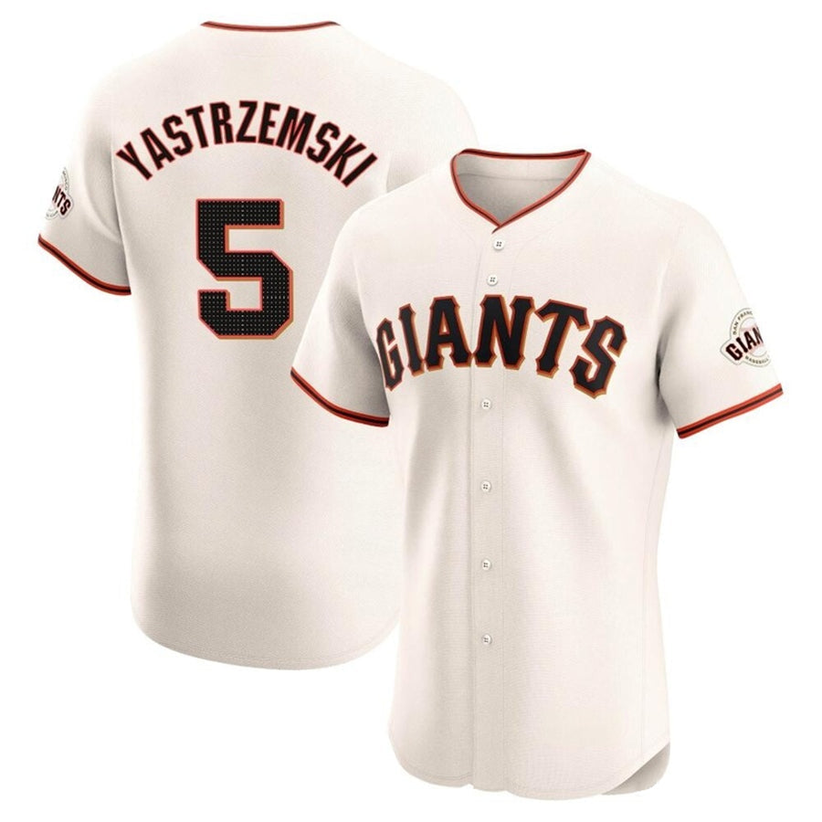 S.Francisco Giants #5 Mike Yastrzemski Player Cream Limited Elite Baseball Jerseys