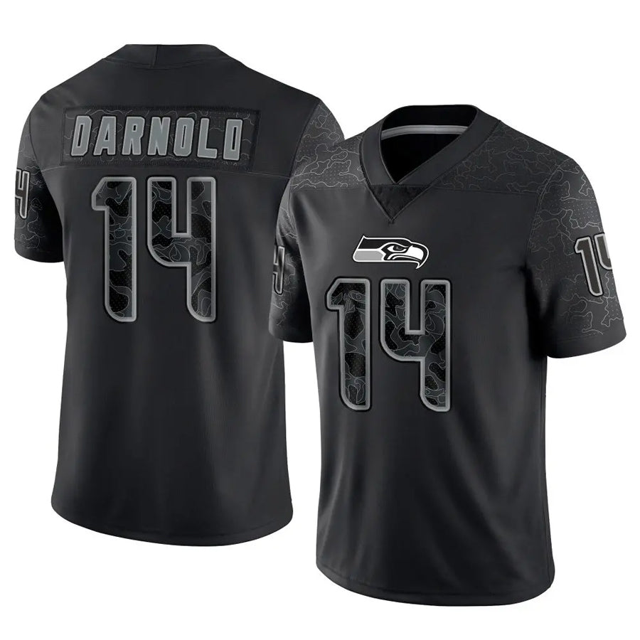 S.Seahawks #14 Sam Darnold Player Black RFLCTV Limited Football Jerseys