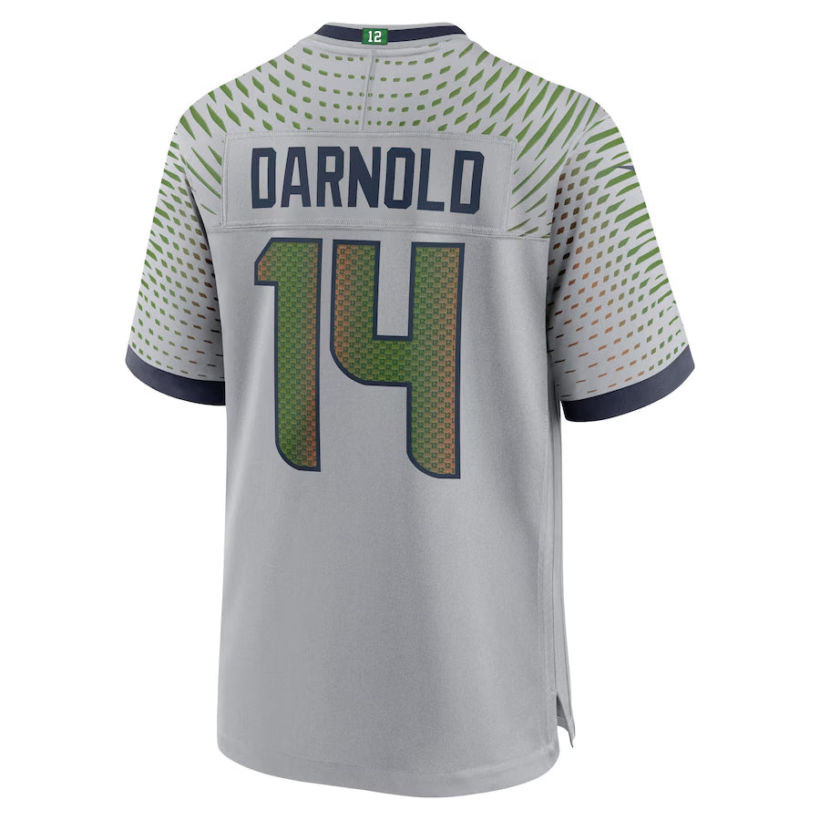 S.Seahawks #14 Sam Darnold Player Wolf Gray Rivalries Collection Game Football Jerseys