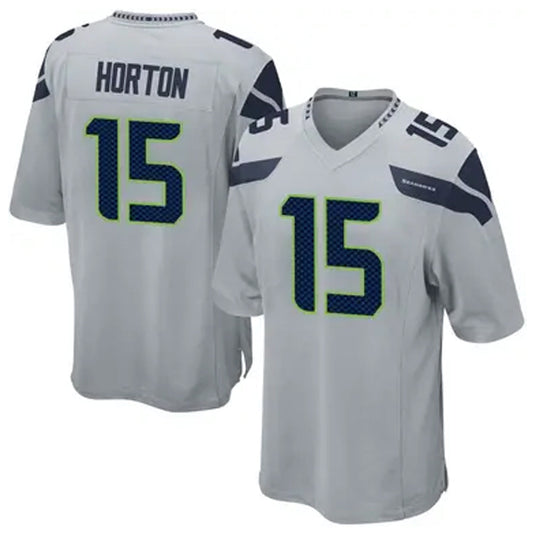 S.Seahawks #15 Tory Horton Player Gray Game Football Jerseys