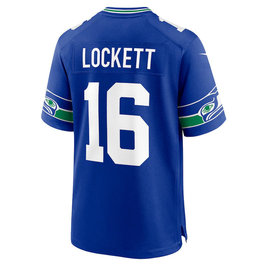 S.Seahawks #16 Tyler Lockett Player Royal Throwback Game Football Jerseys