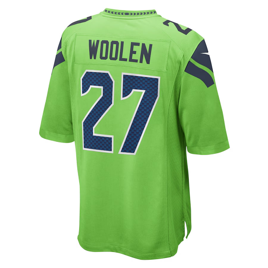 S.Seahawks #27 Tariq Woolen Player Green Game Football Jerseys