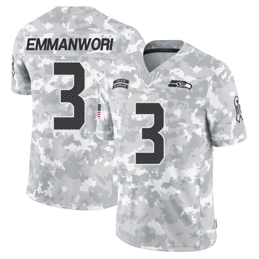 S.Seahawks #3 Nick Emmanwori Player Arctic Camo Salute to Service Limited Football Jerseys