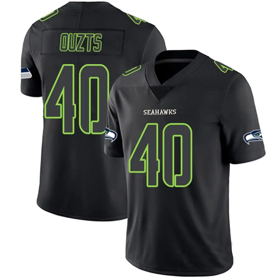 S.Seahawks #40 Robbie Ouzts Player Limited Black Impact Football Jerseys