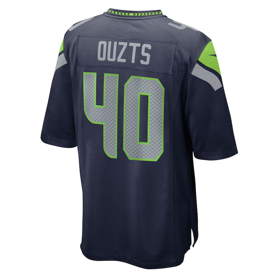 S.Seahawks #40 Robbie Ouzts Player Navy Home Game Football Jerseys