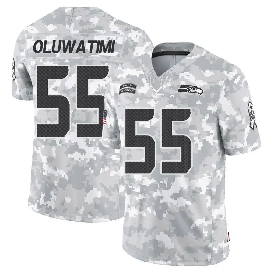 S.Seahawks #55 Olu Oluwatimi Player Arctic Camo Salute to Service Limited Football Jerseys