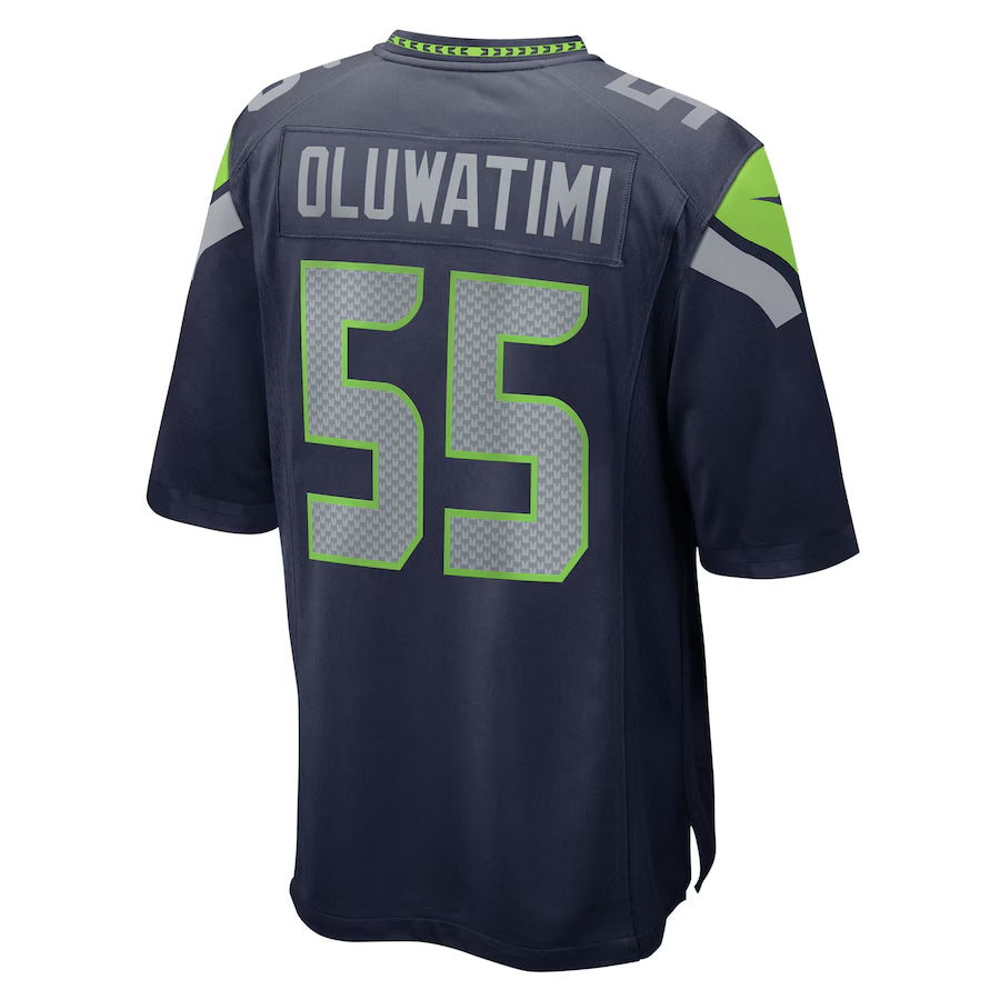 S.Seahawks #55 Olu Oluwatimi Player Navy Home Game Football Jerseys