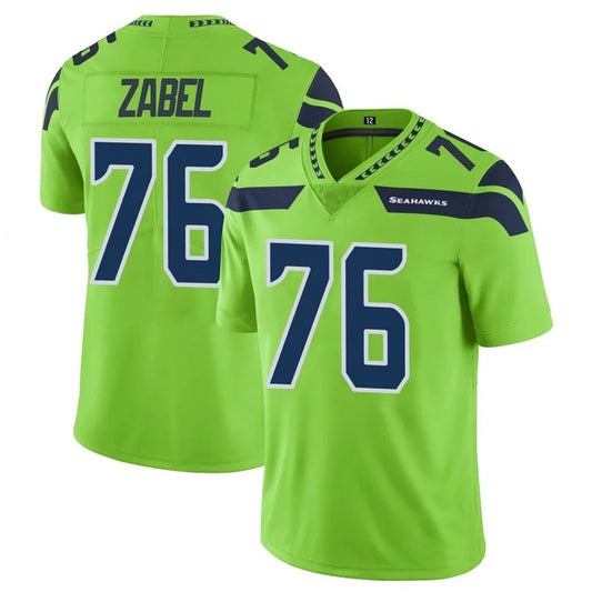 S.Seahawks #76 Grey Zabel Player Green VaporLimited Football Jerseys