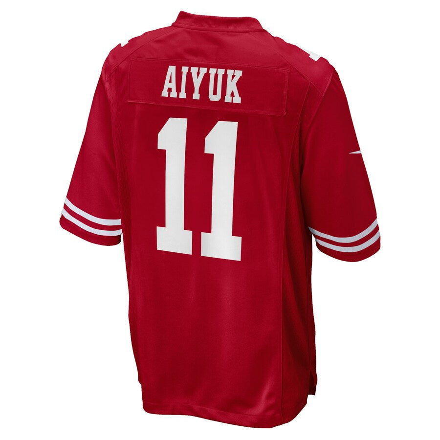 SF.49ers #11 Brandon Aiyuk Player Scarlet Game Football Jerseys