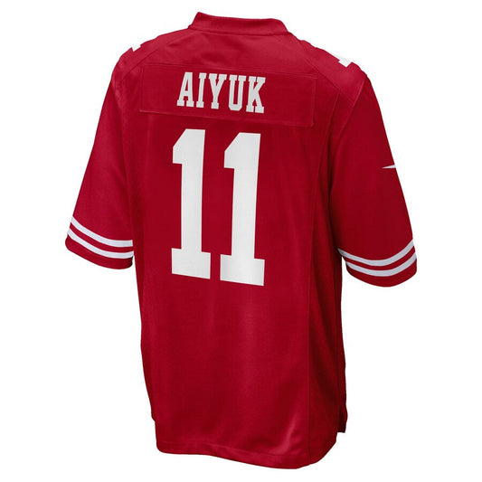 SF.49ers #11 Brandon Aiyuk Player Scarlet Game Football Jerseys