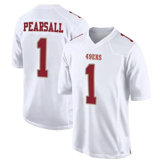 SF.49ers #1 Ricky Pearsall Player White Fashion Game Football Jerseys