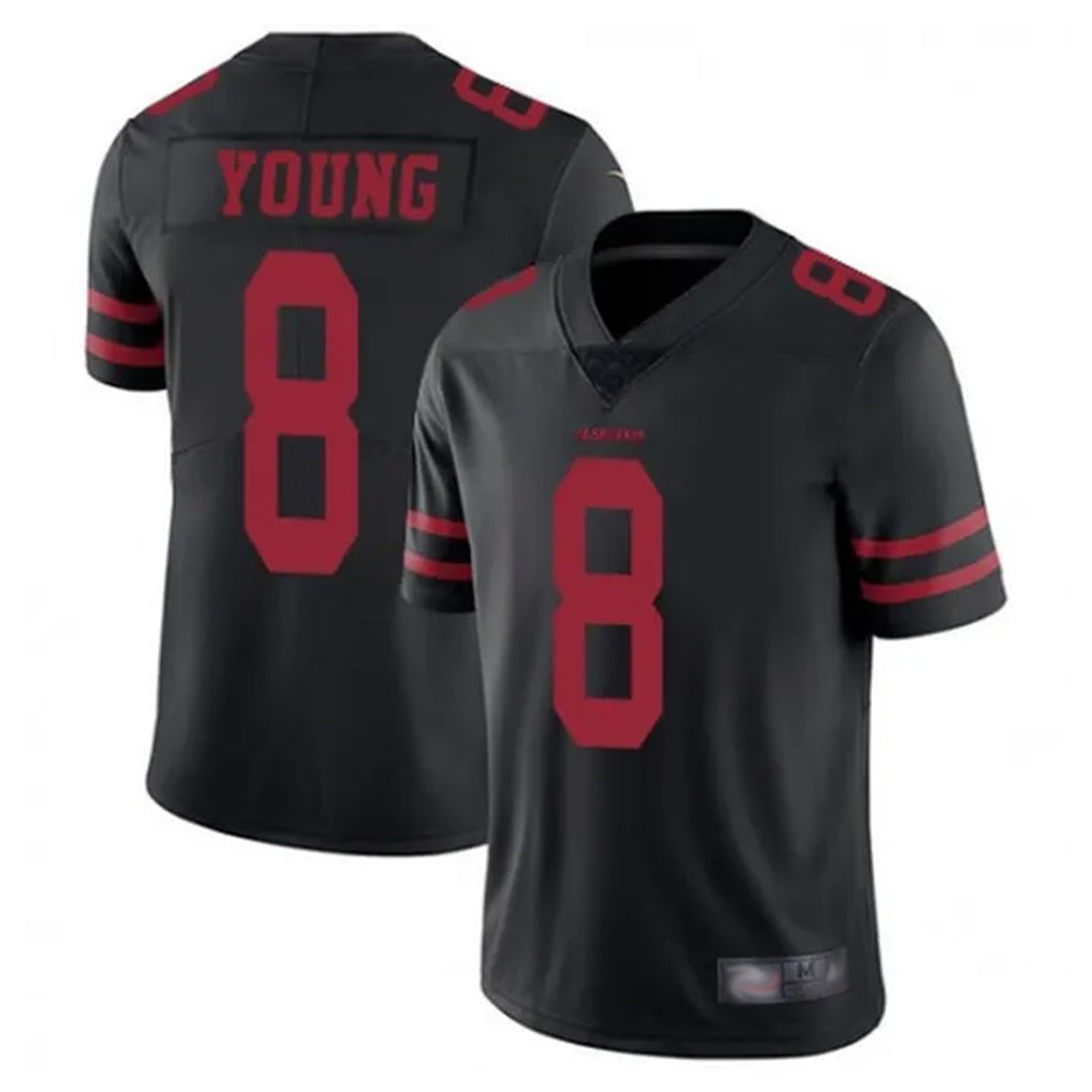 SF.49ers #8 Steve Young Player Black Vapor Untouchable Limited Football Jerseys