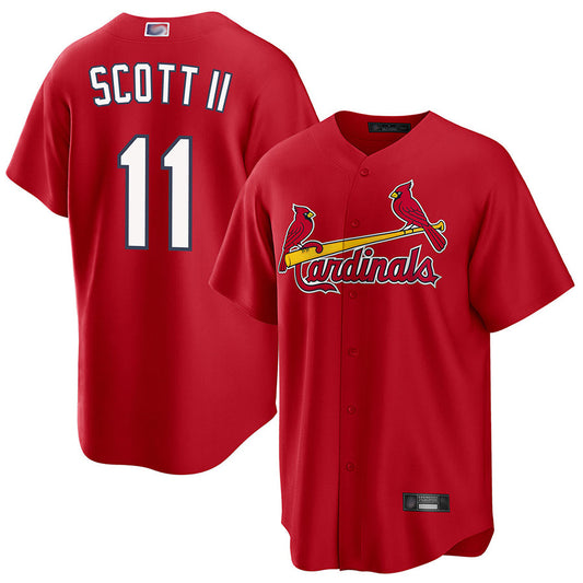 St.Louis Cardinals #11 Victor Scott II Player Red Replica Baseball Jerseys