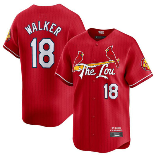 St.Louis Cardinals #18 Jordan Walker Player Red City Connect Limited Stitched Baseball Jerseys